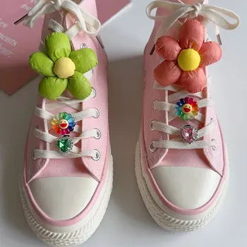 Colorat Flori Mari Pantof Farmece DIY Accesorii Inima de Cristal Panza Pantofi Catarame Decor Adidași Bijuterii Pentru Femei, Fete