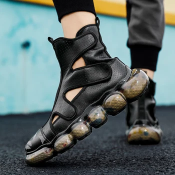 Design de Pantofi Pentru Bărbați 2023 Vara Bubble Unic Barbati Pantofi Casual Piele Microfibră în aer liber cu Dispozitiv de Amortizare Bărbați Sandale Romane