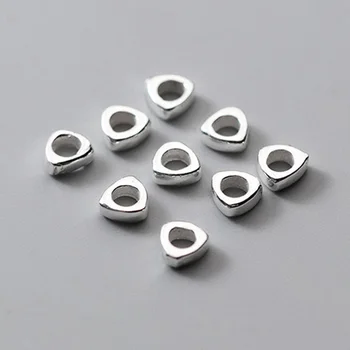 5pcs/Lot S925 Argint Triunghi Shim Margele de Metal de 3.5 mm, Manual de Regulă Mici Distantiere DIY Accesorii Bijuterii