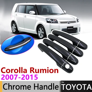 Fibra de Carbon negru Mânerului Exterior al Portierei Acoperire pentru Toyota Corolla Rumion Rukus 2007~2015 Accesorii Auto Autocolante Trim Set Chrome