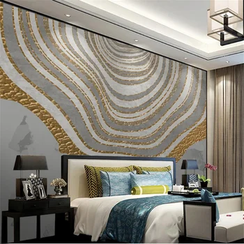 wellyu Personalizat mari murale 3d tapet de lux de lumină model abstract anual inel de aur în relief TV tapet de fundal