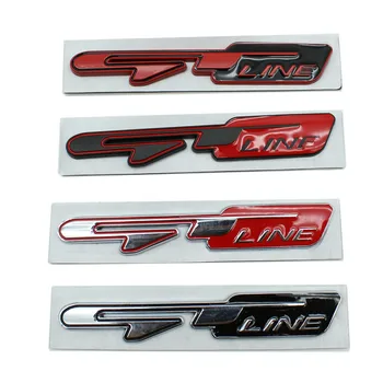 3D masina de Metal GT Line GTLine Logo-ul Decalcomanii Insigna Emblema Autocolante Pentru KIA K5 K3 Picanto, RIO Ceed Forte Sufletul Seltos Sportage Stinger