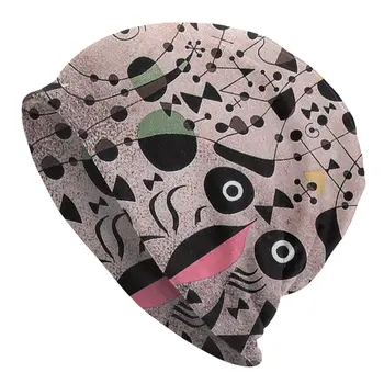 Pasăre Dezvăluind Necunoscut Pentru O Pereche De Îndrăgostiți Capota Beanie Pălării De Tricotat Joan Miro Artă Abstractă Cald Chelioși Căciuli Capace