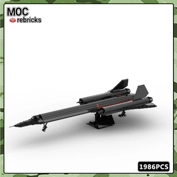 MOC Militar Seria WW2 Building Block Model SR-71 Blackbird Luptător Set Piese Originalitate DIY Copii Cadou Jucarii Educative