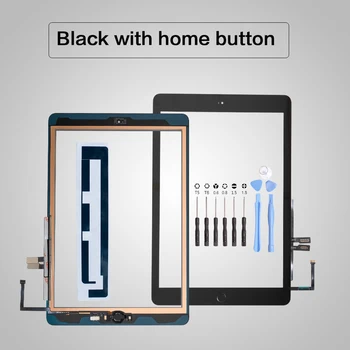 1buc Brand Nou Pentru iPad 9.7 (2018 Versiune) 6 Gen A1893 A1954 Ecran Tactil Digitizer Fața Panoului Exterior de Sticlă Cu Butonul Home