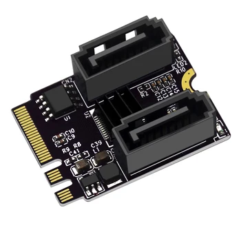 M. 2 SATA Adaptor WiFi M. 2 Cheie, Un+E la 2 Porturi SATA3.0 Montantului plăcii de extensie SATA3 6Gb M2 2230 PCIE3.0 lățime de Bandă pentru SATA HDD SSD