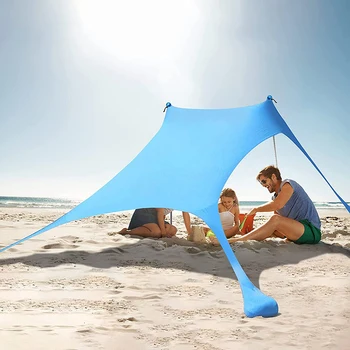 Nuante Plaja Cort Portabil Umbra Soare Copertina Protectie UV Windproof Plaja Baldachin în aer liber, Camping Pescuit Tent210*150*170cm
