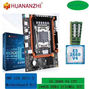HUANANZHI kit xeon x99 placa de baza LGA 2011-v3 4MF E5 2680 V4 procesor și 16GB(2 X 8GB) ddr4 2133 mhz RECC memorie combo M. 2 NVME