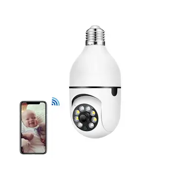 5G E27 YIIOT Night Vision Dual Light Smart Phone Remote View CCTV de Securitate Wireless IP de Rețea WIFI 360 Bec Camera