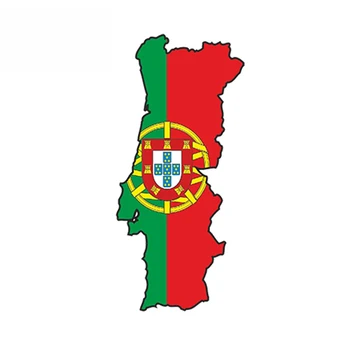 Rezistent la apa Autocolant Auto Portugalia portugheză Autocolante Harta Pavilion Silueta de Vinil Decal pentru Auto, Motociclete,13cm*6cm