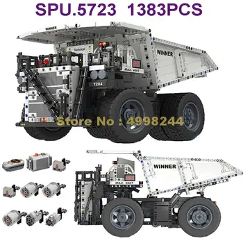 7120 1383pcs Tehnice Rc Telecomanda T284 Inginerie Mea Minier Dumper Truck 1:40 Blocuri de Jucărie