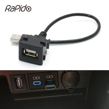 Masina USB Plug Extinderea Liniei de Plumb pentru Toyota Prius, Camry, Corolla Vios Judit AURIS, RAV4 Altis Cablu Adaptor Taxa de Transfer de Date