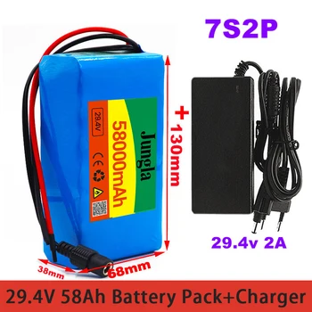 Calitate 7s2p bateria 29.4 V 30000mah acumulator litiu-ion, echipat cu 20A echilibrat BMS biciclete electrice scuter+incarcator