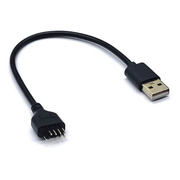 NOUL Conector USB, Cablu USB de Extensie USB2.0 să 9Pin Conector de 9 Pini de sex Masculin la Extern USB UN Mascul PC Placa de baza Internă Cablu de Date