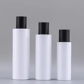 Goale de Plastic, PET Alb 100 ML 150 ML 200 ML Sampon Cosmetice Lotiune de Toner Container de unică folosință Sticla cu Capac Negru