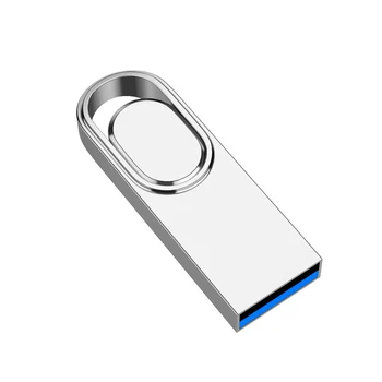 128GB U Disk de Mare Viteză USB Flash Disc de Metal Masina de USB Flash Disk Creative Cle USB 2.0 Stick de 64GB 32GB Metal Cheie de Argint Inel