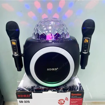 SD-325 Familie Wireless Bluetooth Speaker Set Audio și Microfon Integrat de Mașină cu Culoare Atmosferă de Lumină Dual Microfon de Karaoke
