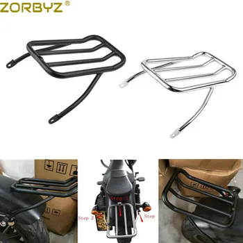 ZORBYZ Motocicleta Negru / Crom Tocat Fender Depozitare Raft Raft Cadru Pentru Harley Sportster XL883N 09-18 XL1200N 07-18