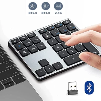ARC 2.4 G Wireless USB tastatură numerică Bluetooth Reîncărcabil Numeric Keyboard pentru Mac, Windows Contabili iPad Telefon Tastatură Digitală