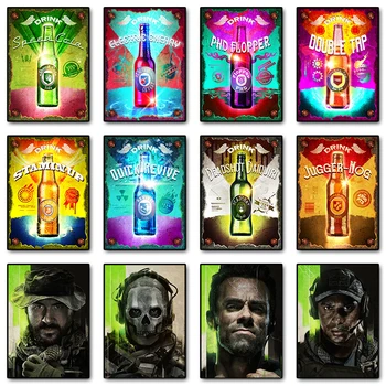 Jocul Call of Duty Rol Perk-un-Cola MWII Joc Postere si Printuri Panza Pictura Arta de Perete Imagine Gamer Cameră Decor Acasă Cuadros