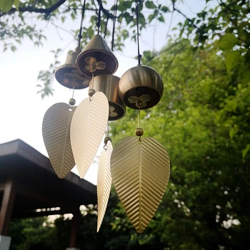 Cupru Vânt Chime Agățat Ornamente Japoneză Vânt Bell Garden Decor Clopotei În Aer Liber, Balcon Ploaie Lanțuri Masina Farmec Decor