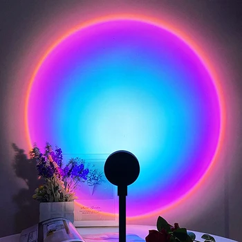 1x USB Apus de soare Lampa LED Rainbow Neon Lumina de Noapte Proiector Fotografie de Perete Atmosferă de Iluminat pentru Dormitor Home Decor Camera Cadou