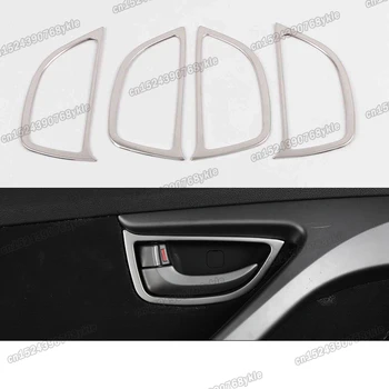 din oțel inoxidabil auto interior usa maner castron cadru ornamente cromate pentru hyundai elantra avante 2010 2011 2012 2013 2014 2015 5 i35
