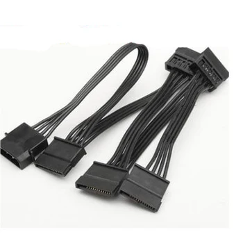 Molex 4pin IDE de la 1 la 5 SATA 15Pin Hard Disk de Alimentare Splitter Cablu Cablu pentru PC DIY Sever 4 pini la 15 pini Putere 60CM