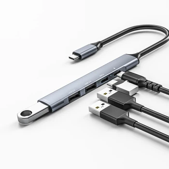 5 În 1 Gigabit Ethernet USB de tip C Hub Multiport Adaptor de Livrare de Energie de Transfer de Date