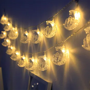 USB/Baterie LED Lumini Șir Luna Steaua Ramadan Ghirlanda Festivalul de Lumina Lumini de Basm de Crăciun Acasă, Petrecere de Nunta de Decorare