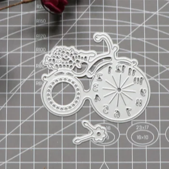 Cadru de bicicletă Bell Metalice de Ceas din Oțel Moare de Tăiere DIY Scrapbooking Album Foto Relief Cărți de Hârtie Tăiat Mor