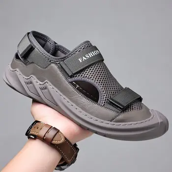 2023 Noi Sandale pentru Bărbați de Mari Dimensiuni Talpă Moale 2022 Vara Noi Papuci de casă Baotou Respirabil Pantofi de Plajă în aer liber, Pantofi Casual, sandale