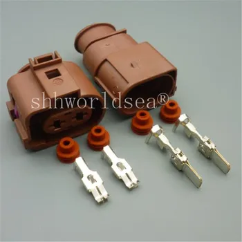 1Set 2 Pin 6.3 MM Parcare Frână de Motor Cablaj Conector Mufa Cabluri pentru Audi A6 C6 Avant Allroad 4F0998281A 4F0998281B
