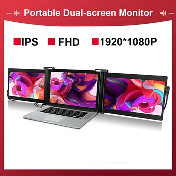 [vânzare clearance-ul] Triple-Monitor cu ecran Laptop Extinderea Ecran de 1920*1080P Ușor de Instalat Monitor pentru 11.9