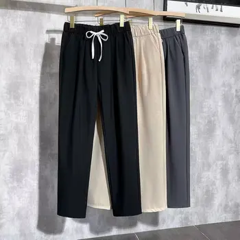 2023 Talie Elastic pentru Bărbați Pantaloni Costum Business Casual Moda coreeană Decora Primavara-Vara de sex Masculin Pantaloni Office Bărbați Îmbrăcăminte H165