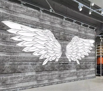 wellyu Personalizate 3d tapet mural обои Europa și Statele Unite ale americii mână-pictat aripile bar cafenea canapea fundal de hârtie de perete