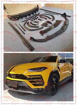 potrivit pentru Lamborghini Urus fibra de carbon corp larg buza fata partea de fusta spate buza aripii spate roata spranceana