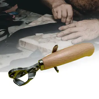 Pielărie Cuțit de Tăiere Mâner de Lemn Grele Manual Profesional Tăiate de Cuțit Tunderea Sculptură cuțit de Oțel Face DIY