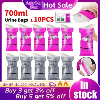 1-10BUC Urină 700ml de Urgență Portabil Urina Saci Ușor să Ia Pipi Saci de Călătorie Mini Toaletă Mobil pentru Femei Barbati Voma Sac