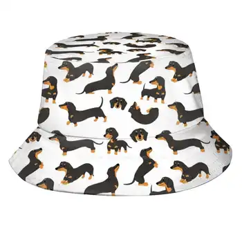 Dachshund Drăguț Câini Găleată Pălărie De Plajă Turism Pălării Respirabil Soare Capac Câini Drăguț Pui Teckel Catelus Iubitor De Câine Drăguț Cârnați