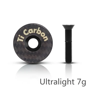 Carbon Biciclete Stem Top Capac cu Șurub Pentru 31.8 mm-28.6 mm 1 1/8