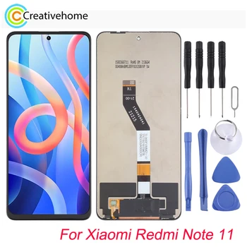 IPS Material Original Ecran LCD si Digitizer Plin de Asamblare Fără Ramă / Cadru pentru Xiaomi Redmi Nota 11