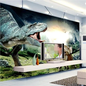 beibehang Tapet personalizat mari high-end HD 3D stereo dinozaur perete camera de zi de decorare dormitor pictura papel de parede
