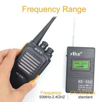 50MHz-2.4 GHz Handheld Portabil Contor de Frecvență RK560 CTCSS, DCS Radio Tester RK-560 Frecvență Metru