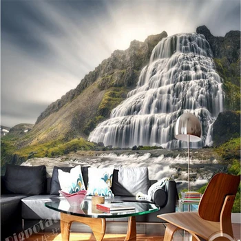 beibehang Personalizate foto tapet de perete, autocolante fresce frumoase de artă proaspătă de munte, cascadă, peisaj fondul TV