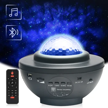 Lampă cu LED-uri Galaxy Colorat Ocean Val Proiector USB Bluetooth Muzică de Control de Decorare Dormitor Pentru Acasă de Crăciun pentru Copii Cadouri