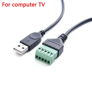 USB 2.0 Cablu de Extensie cablu pentru Calculator TV Datele 5P Viteza de Date de Extensii de Cabluri de sex Masculin Terminale de lipire-free, Adaptor Conector