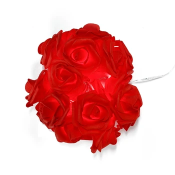 Ziua îndrăgostiților Flori Șir de Lumină, de Flori de Lumină, Alimentat de la Baterie cu 8 Moduri,Telecomanda si Timer Decor(Roșu)