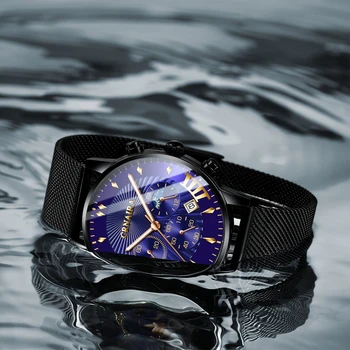 Ceasuri de moda de Top de Brand de Lux pentru Bărbați din Oțel Inoxidabil Cuarț Încheietura mîinii Ceas pentru Omul de Afaceri Casual din Piele Oprire Ceas rezistent la apa