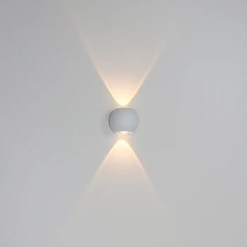 Aluminiu Minge Mică Lampă de Perete rezistent la apa IP65 pentru Living Dormitor Hol Decor si iluminat Exterior Negru/Alb/Gri
